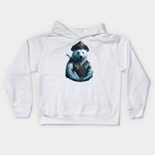 Pirate Polar Bear Kids Hoodie